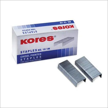 Kores Stepler Pin No. 10 - Steel Material, Size No.-10, Rectangular Shape | Carton Type Box, 20 Boxes, Ideal for Stapling 20 Papers