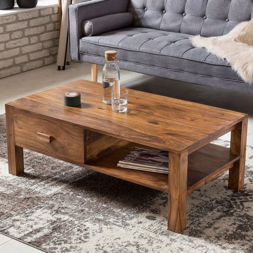 Solid Wooden Coffee Center Table - 60x110x40 cm, Rosewood Finish, Modern Design, Durable and Easy to Clean, No Assembly Required | Avi Art and Crafts
