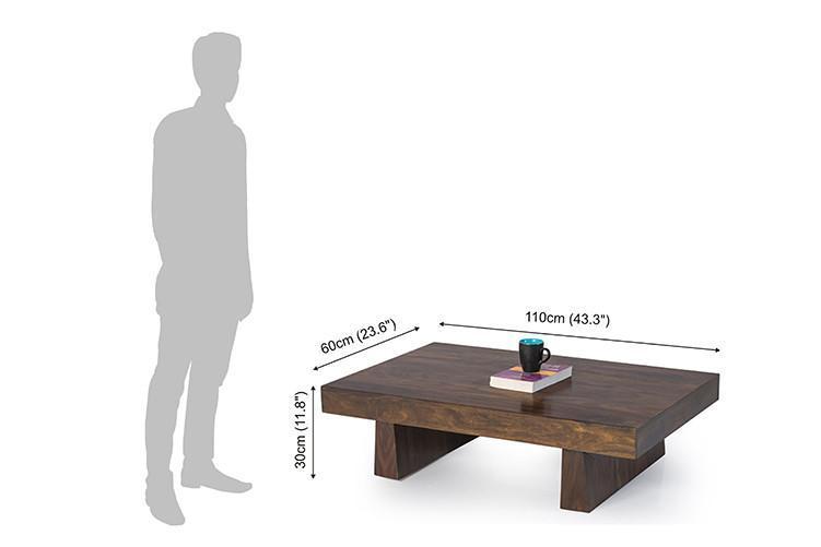 Avi Art And Crafts Solid Wood Center Coffee Table Modesto
