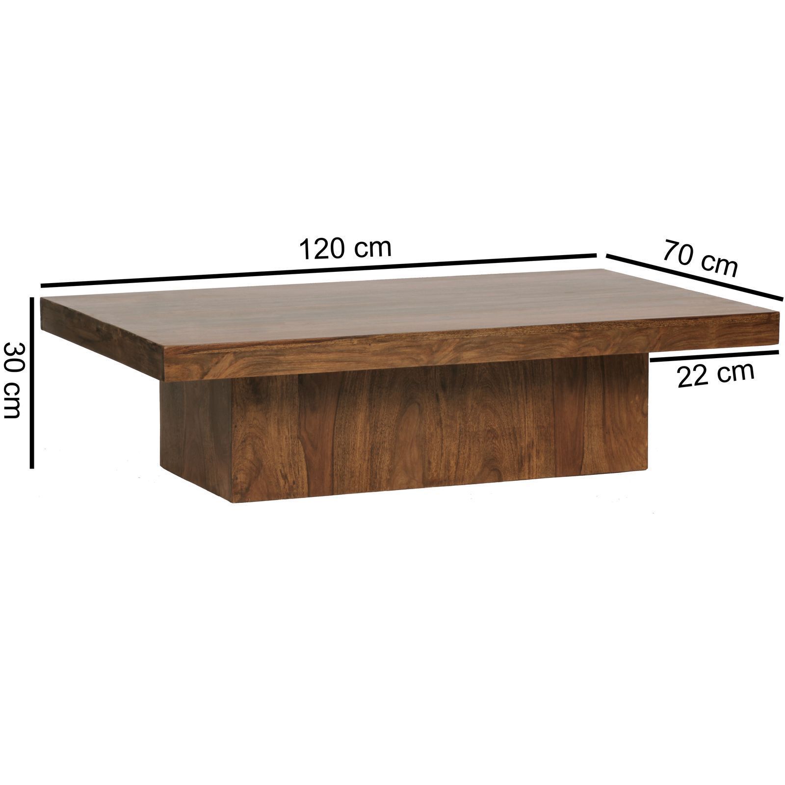 Durable Solid Wood Center Coffee Table Effeco