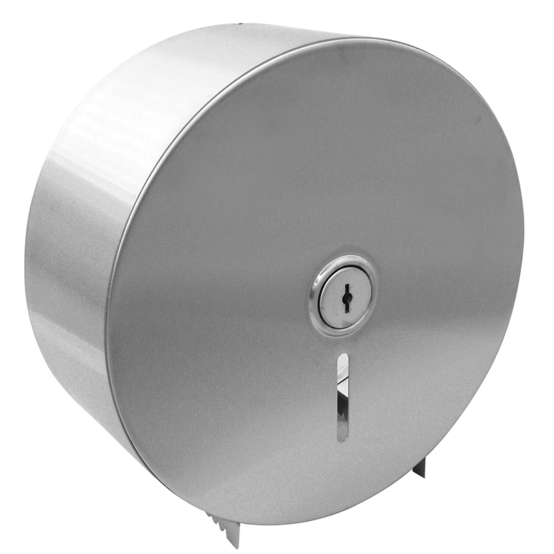 Stainless Steel Jumbo Roll Dispenser - Waterproof Silver Design | Lockable, Easy Paper Access, Decorative Function