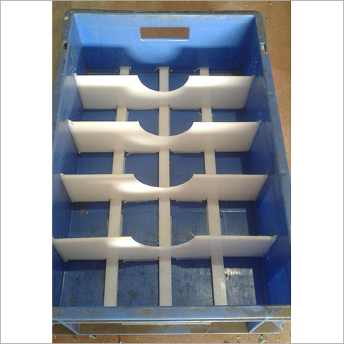 Blue Hdpe Packaging Partition Crates