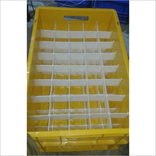 Yellow Customized Hdpe Partition Crates