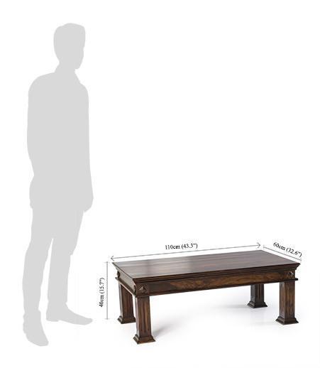 Solid Wood Center Cofffee Table Roadster No Assembly Required