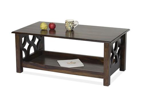 Solid Wood Centered Coffee Table - 60x110x40 cm, Modern Rosewood Finish, Durable and Easy to Clean | Avi Art and Crafts