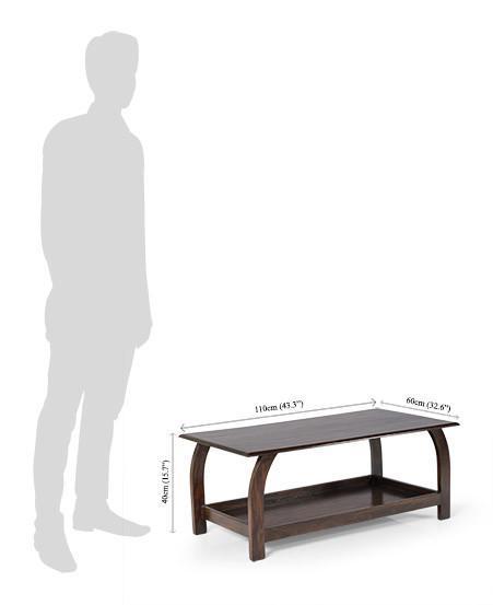 Solid Wood Center Coffee Table Windflower No Assembly Required