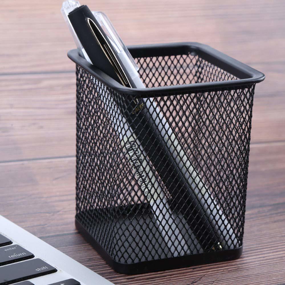 Classic Metal Square Mesh Pen Stand