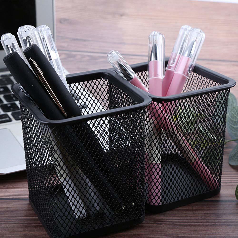 Classic Metal Square Mesh Pen Stand