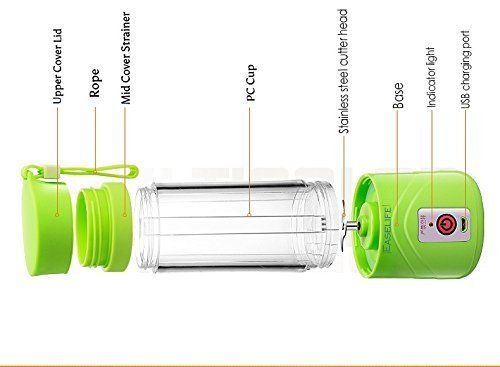 Multicolour Ezzi Deals Classic Portable Usb Rechargeable Hand 1 Juicer Mixer Grinder