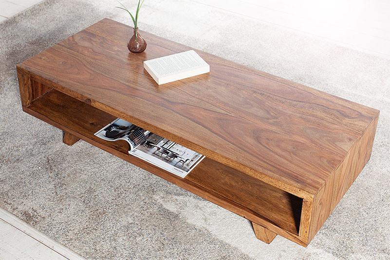 Solid Wood Center Coffee Table Elorian No Assembly Required