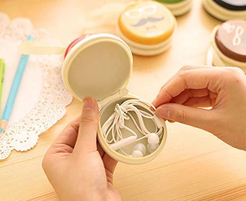 Men's And Women's Plastic Earphones Pendrive Earrings Small Storage Pouch Bag (Multicolour) - Compact Design, Hanging Hook, Clear Partitioned Pockets, Detachable Extra Pocket