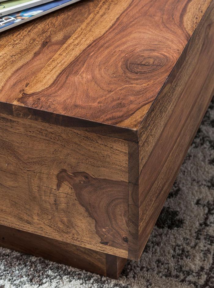 Solid Wood Center Coffee Table Cubex No Assembly Required