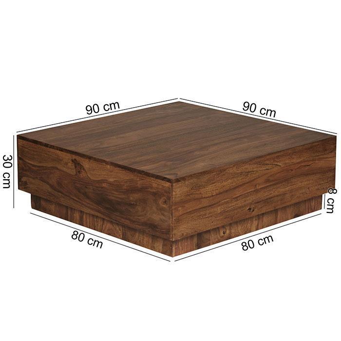 Solid Wood Center Coffee Table Cubex No Assembly Required