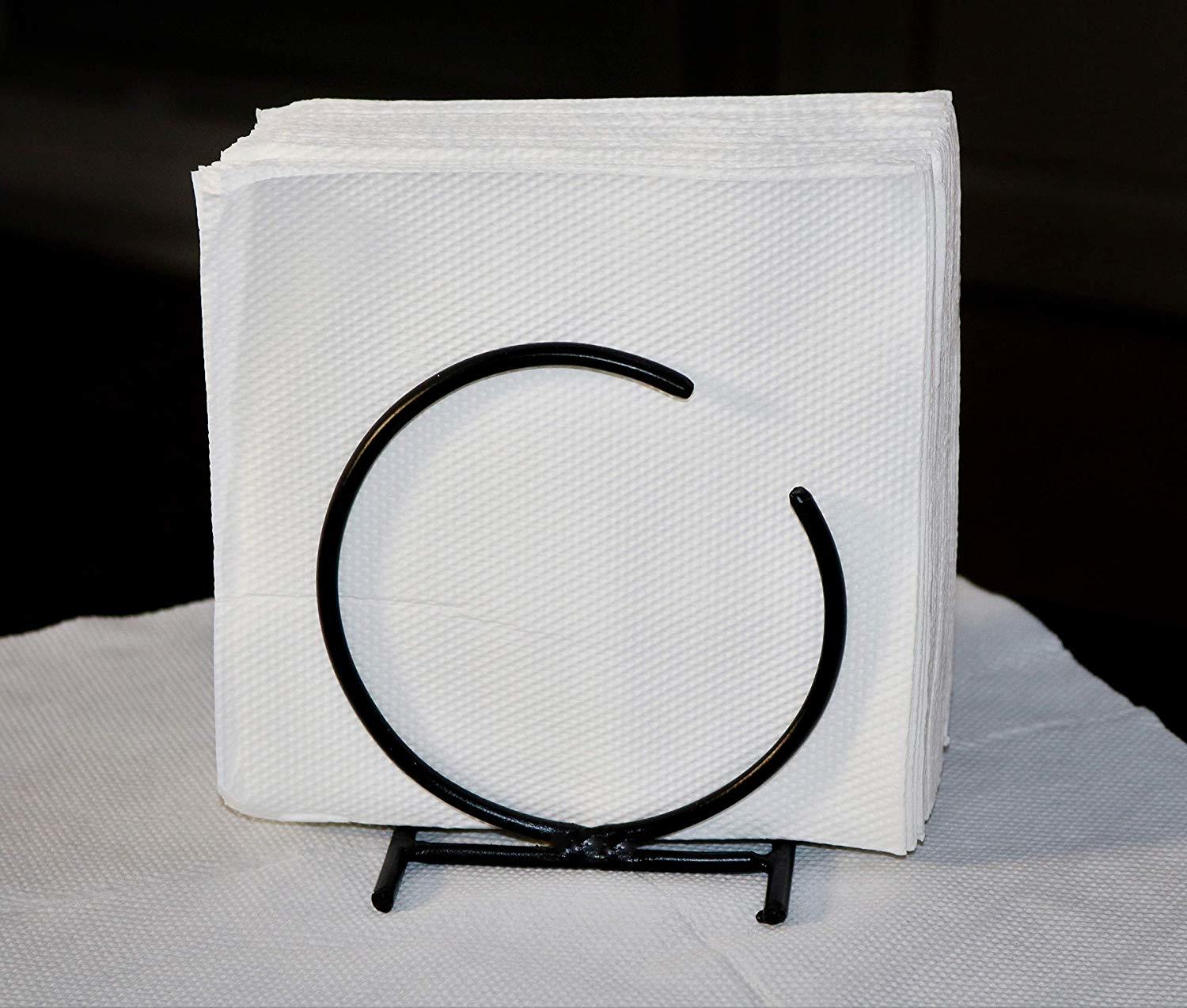Kitchen Napkin Holder, Kitchen Paper Towel Tissue Holder Black