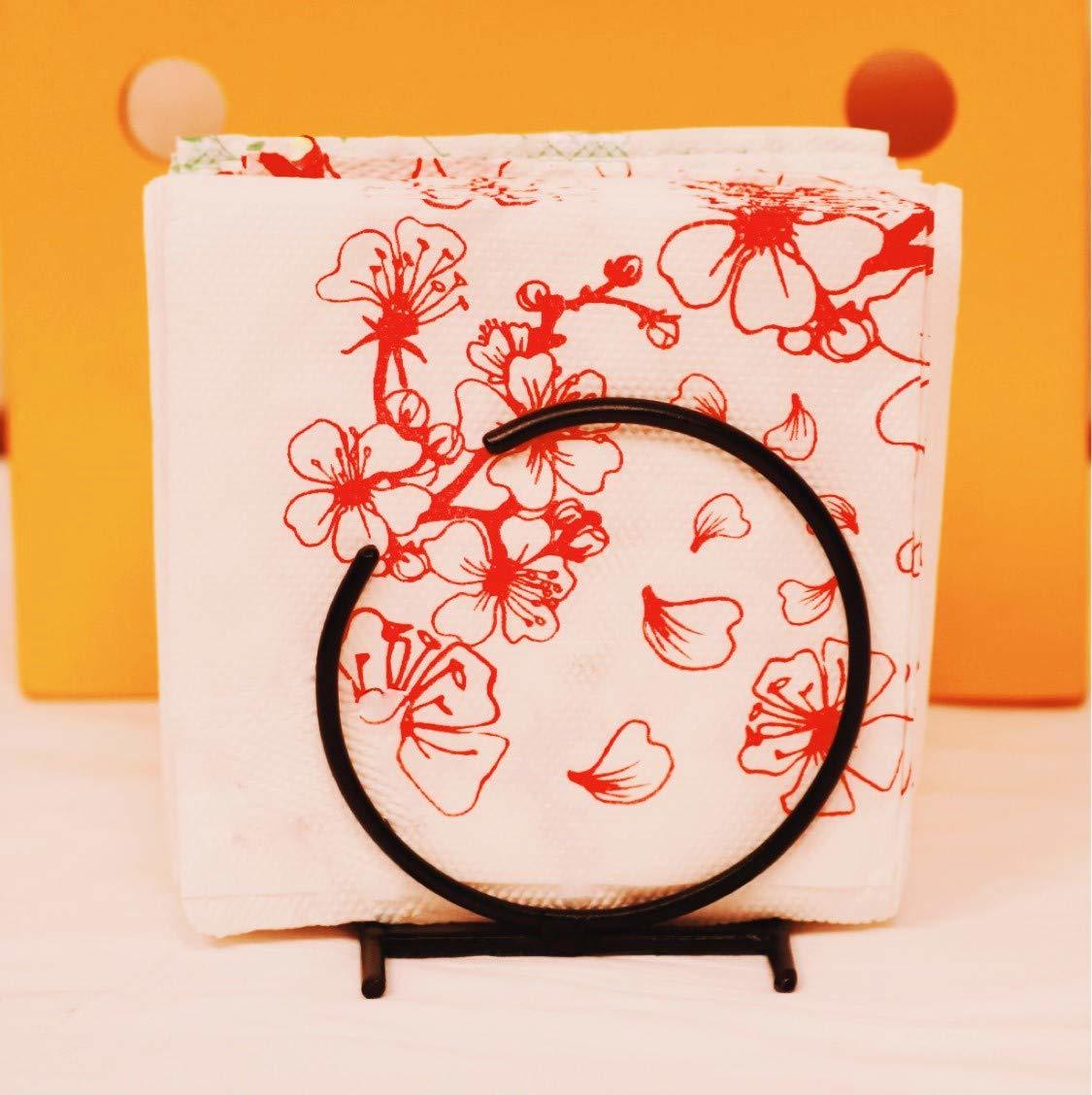 Kitchen Napkin Holder, Kitchen Paper Towel Tissue Holder Black