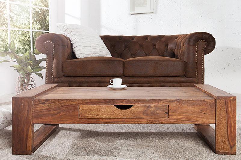 Avi Art And Crafts Solid Wood Center Coffee Table With Drawer Siphon