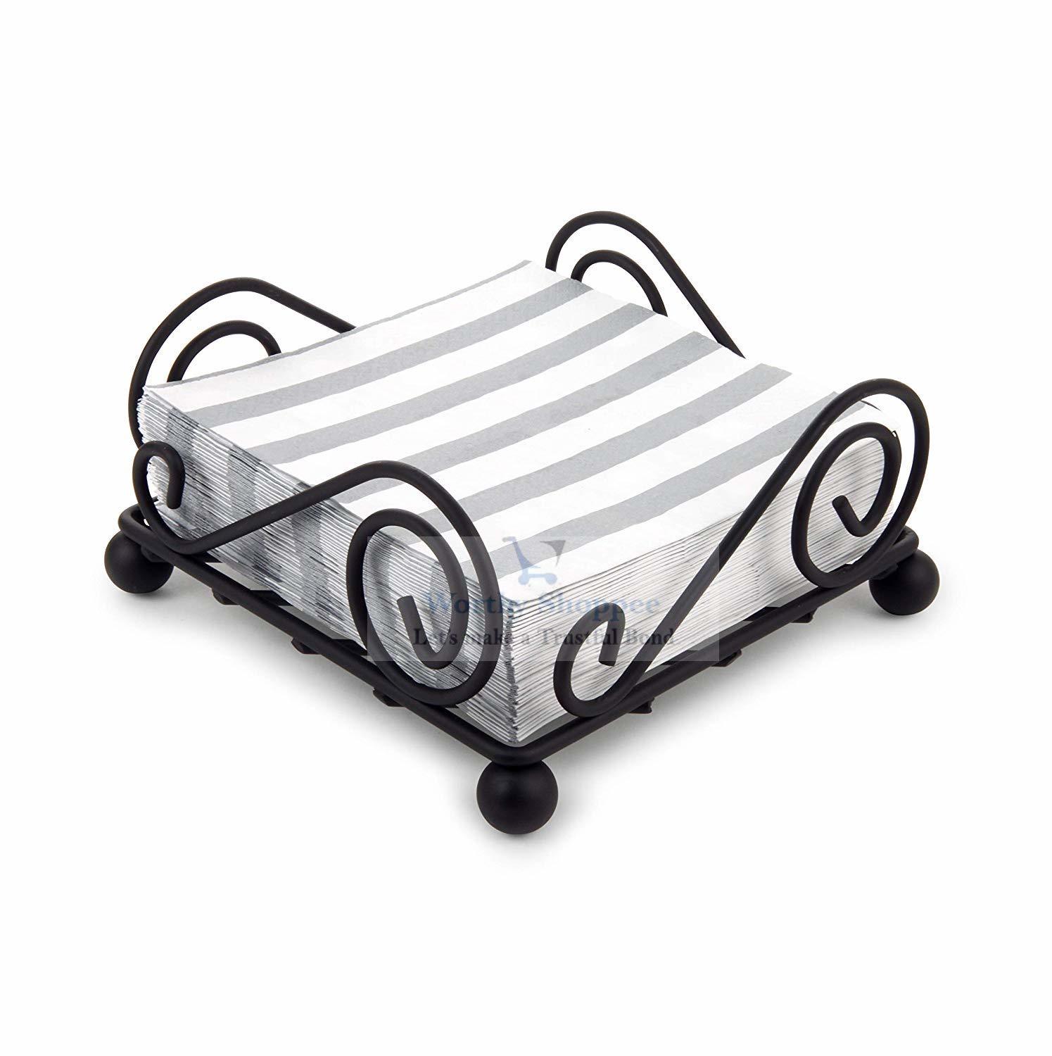 Modern Decorative Paper Napkin Holder For Kitchen Countertops, Dinner Tables, Picnic Tables - 7x7x2.5 Inches, Handmade Wooden Storage For Indoor & Outdoor Elegance