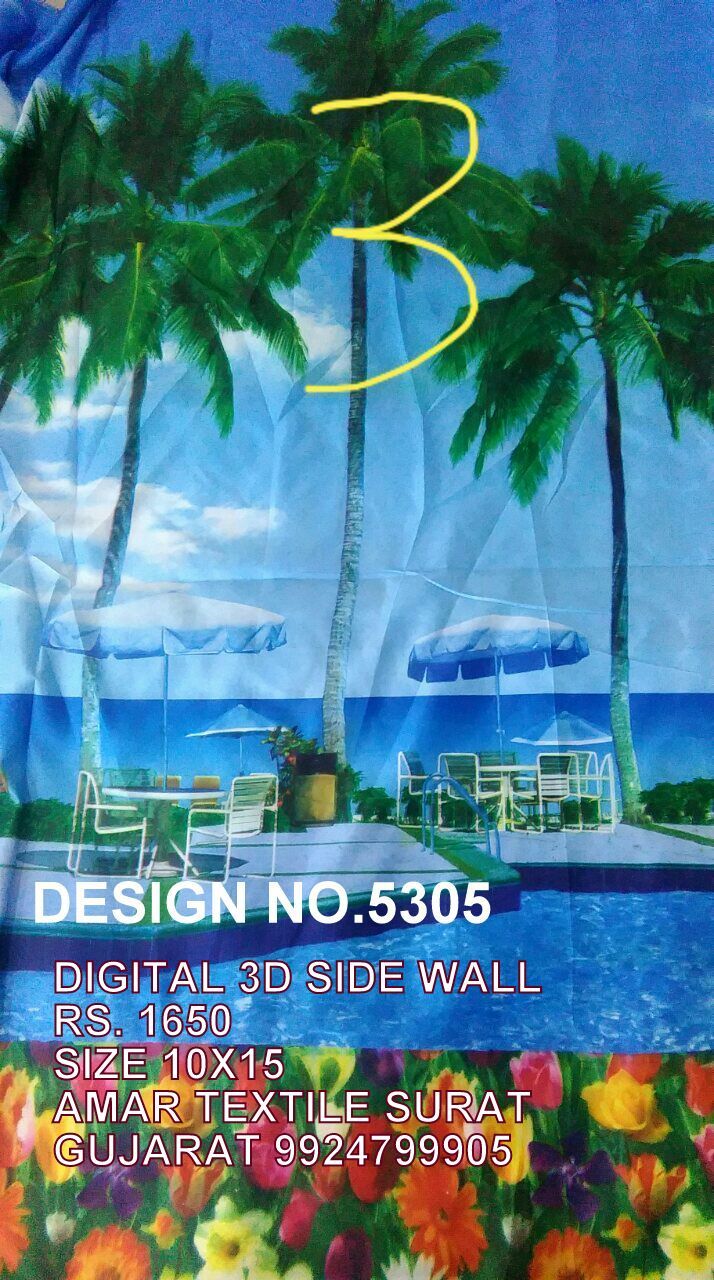 Digital Print - Bleached Soft Fabric | Uv-proof, Tear-resistant, Waterproof, Stain & Wrinkle Resistant, Quick Dry, Fire Proof, Light Weight