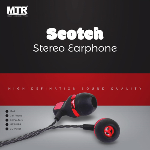 High Definition Earphones Body Material: Rubber & Plastic