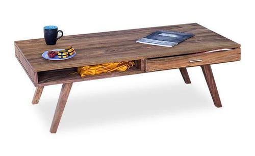 Solid Wood Center Coffee Table With 2 Way Drawer No Assembly Required