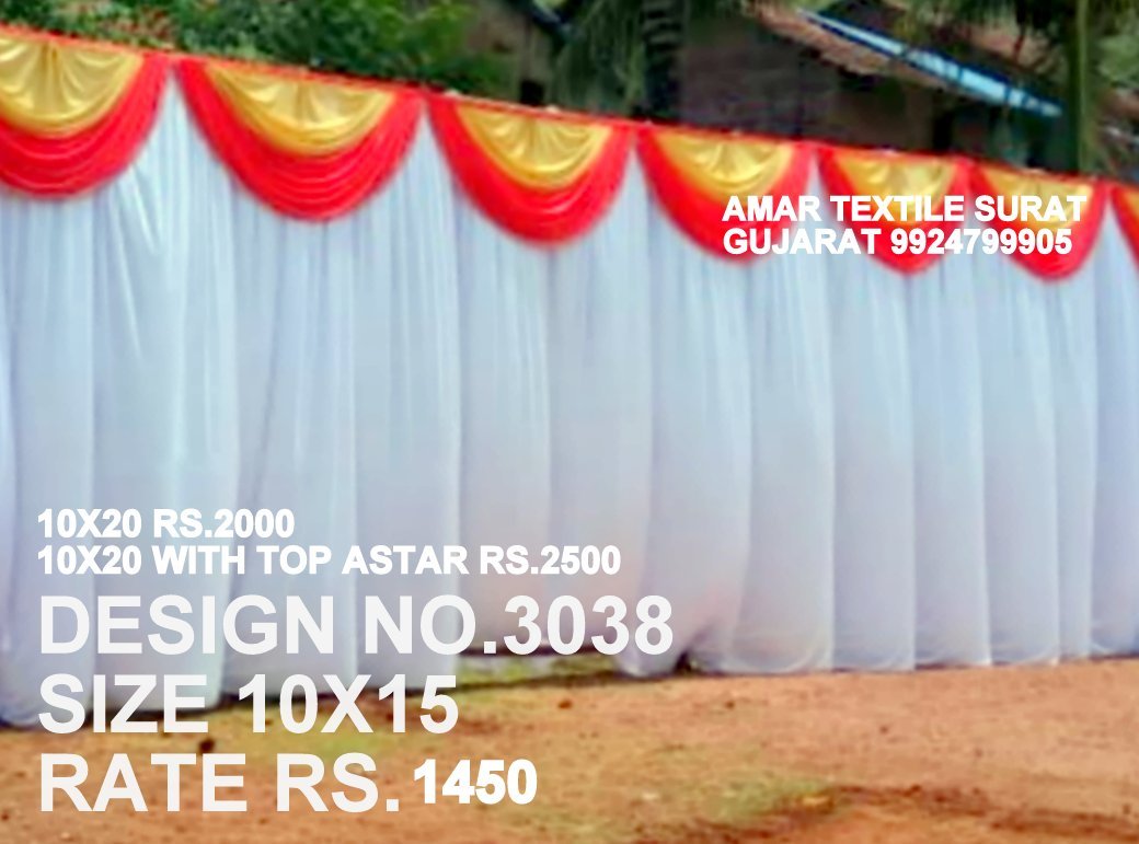 Parda Design For Tent - Fabric, All Sizes, Embroidered And Printed Patterns | Bleached, Soft, Fire Proof, Uv-proof, Waterproof, Quick Dry, Stain & Wrinkle Resistant, Tear-resistant, Lightweight, Heat-insulated