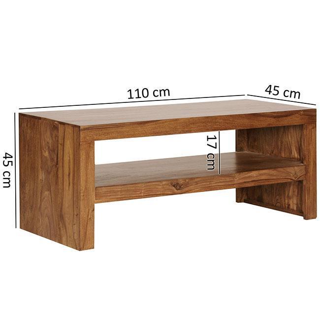Eco-friendly Solid Wood Center Coffee Table Cleara