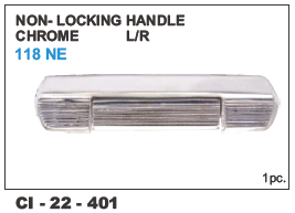 NON Locking Handles - Chrome Finish, Left/Right Compatible, Warranty Included for 4 Wheeler Vehicles
