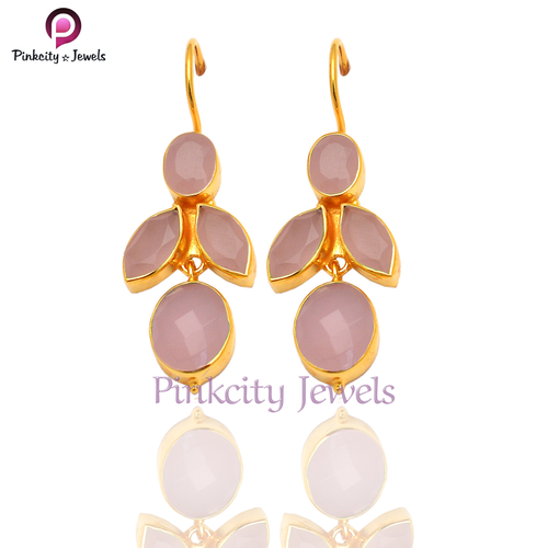 पिंक चेलेडोनी 925 सिल्वर ईयररिंग जेंडर: महिलाएं