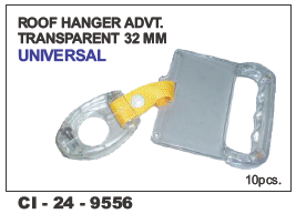 Roof Hanger ADVT Transparent 32 MM UNIVERSAL - Transparent Material, 32 MM Size | Designed for 4-Wheelers, Includes Warranty