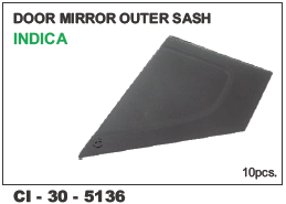 Door Mirror Outer Sash - High-quality Plastic | Designed For 4-wheelers, Includes Warranty For Reliability