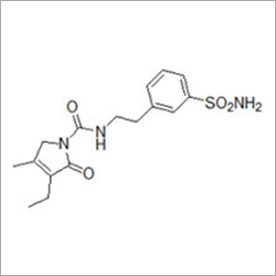 4-[2-[(3-एथिल-4-मिथाइल-2-ऑक्सो-3-पायरोलिन-1-यूल) कार्बोक्सैमिडो] एथाइल] बेंज़ीनसल्फोनामाइड
