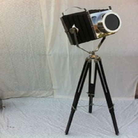 White Marine Floor Lamp Tripod Nautical Led Spotlight Home & Office