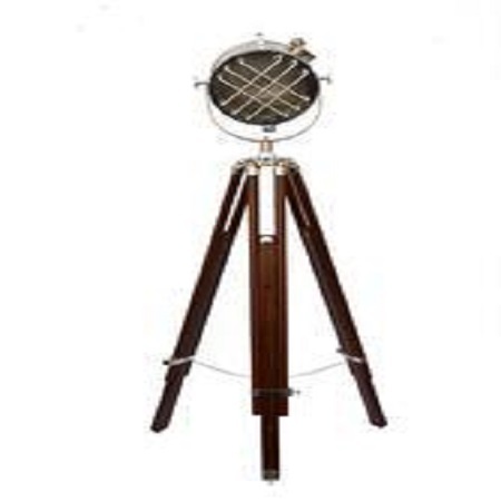 Silver Vintage Chrome Finish Spot Search Light - Floor Light Lamp Tri