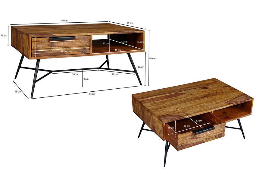 Avi Art And Crafts Wooden Center Coffee Table With Drawer Impresso