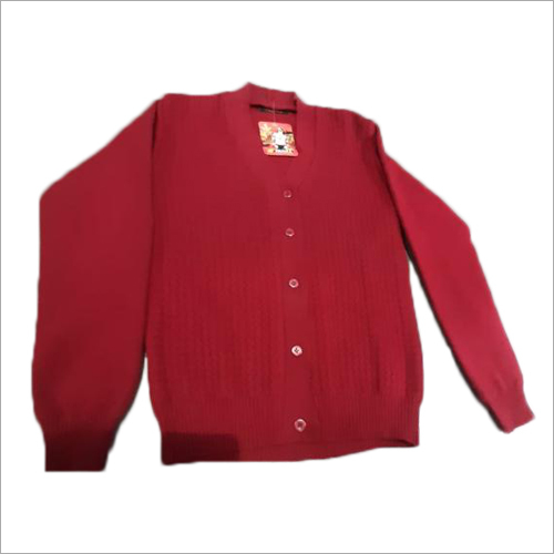 Ladies Red Woolen Sweater - Washable, Long Sleeves, Available in All Colors and Sizes | No Fade, Delivery Time Depends on Location
