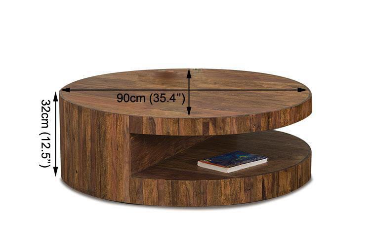 Avi Art And Crafts Wooden Center Coffee Table Discoid