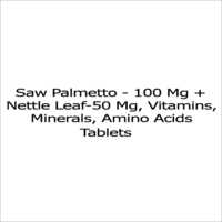 Saw Palmetto 100 Mg Plus Nettle Leaf - 50Mg, Vitamins, Minerals, Amino Acids Tablets
