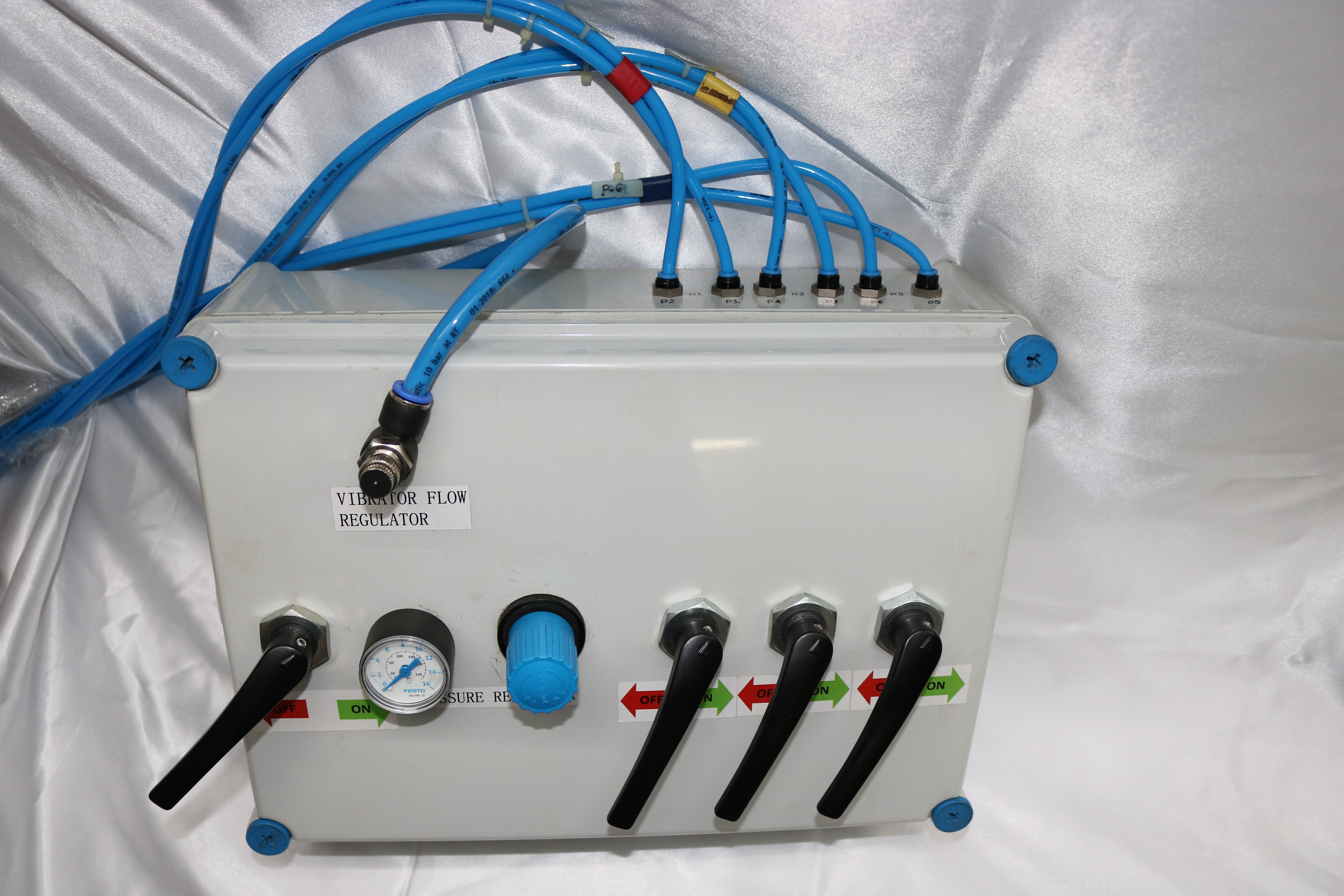 Blue Triple Head Super Finishing Machine With Controller