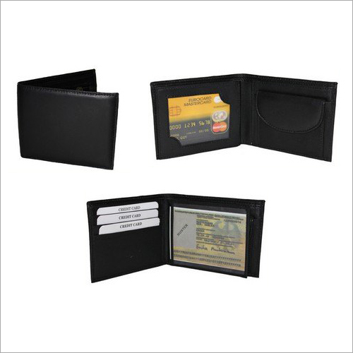 काले चमड़े का बटुआ