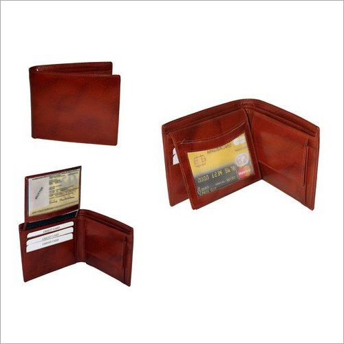 पुरुषों का भूरा चमड़े का बटुआ