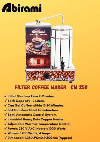 Stainless Steel Abirami Filter Coffee Making Machine