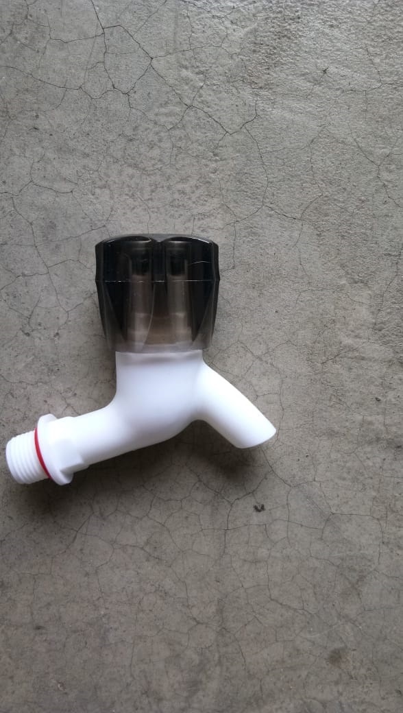 Pvc Bib Cock - 1/2 Inch Oval Shape | Water Connection, Made From Quality Pp And Pvc For Enhanced Finish