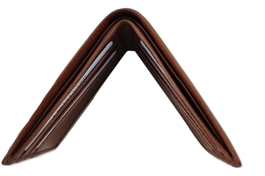 Tan Genuine Leather Credit Card Wallet