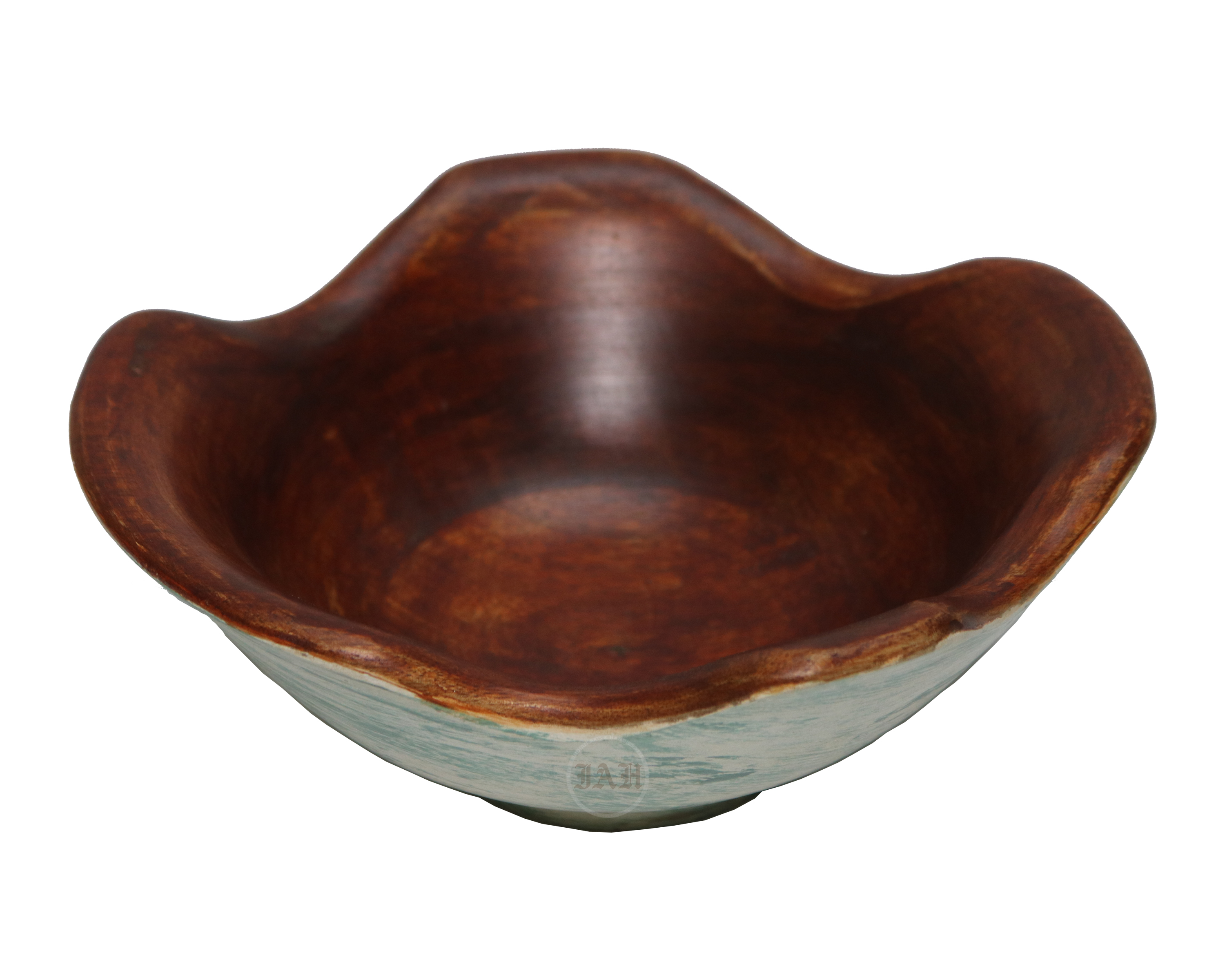 Dark Natural With White Edge Wooden Bowl