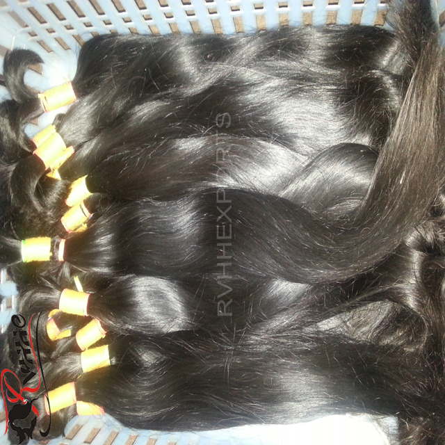 Raw Natural Indian Bulk Human Hair Length: 10-30 Inch (In)