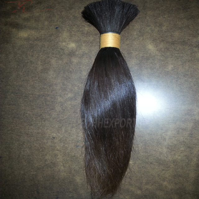 Raw Natural Indian Bulk Human Hair Length: 10-30 Inch (In)