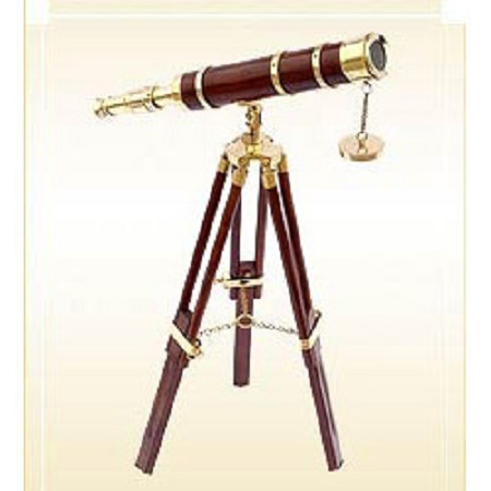Spot Light Floor Standing Brass Griffith Astro Double Barrel Telescope