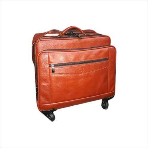 Brown Leather Laptop Bag With Wheels