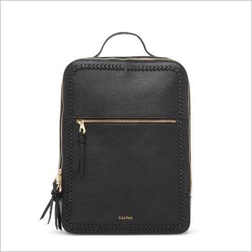 Black Office Leather Laptop Bag