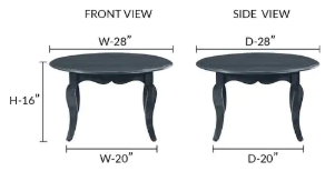 Avi Art And Crafts Solid Wood Center Coffee Table Roundwell